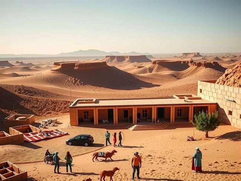 A competitive Uno game in a traditional Moroccan setting with colorful cards and mint tea
