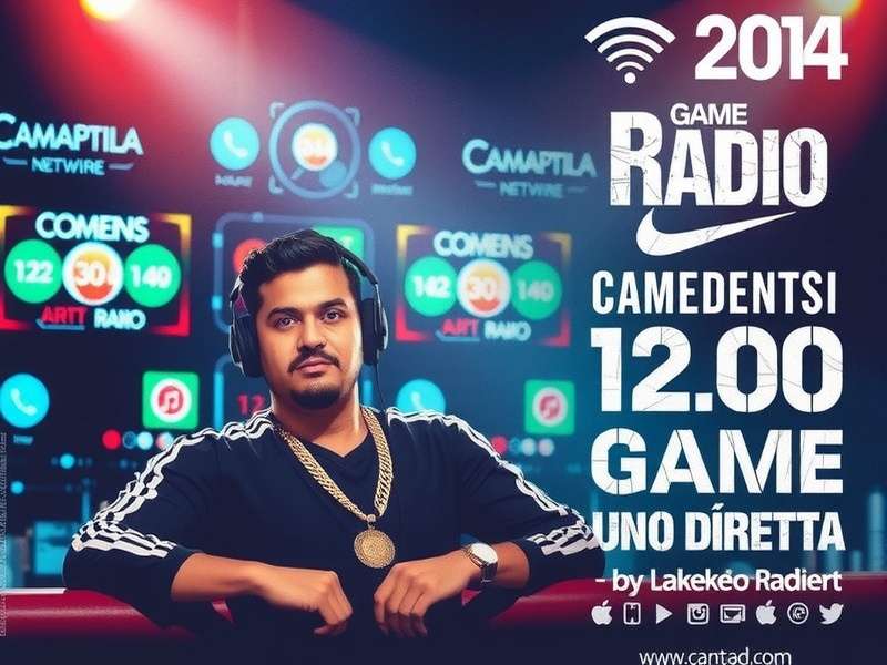 Live broadcast studio for Radio Uno Diretta with hosts and UNO cards