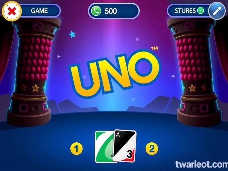 Colorful Uno cards spread out on a table