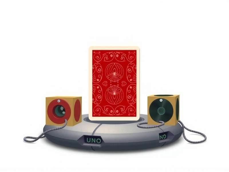 A close-up photo of a single red Uno card on a dark background, symbolizing focus and strategy.