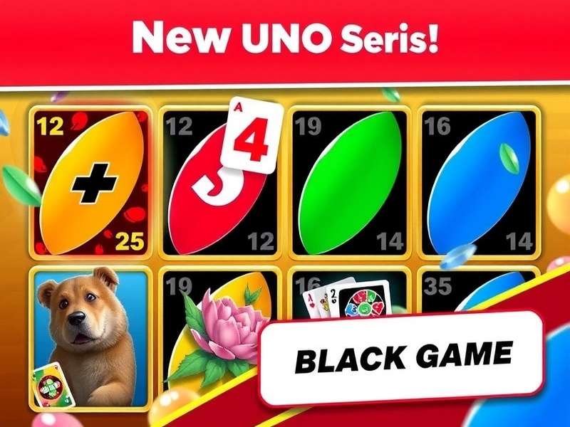 Close-up of colorful Uno cards arranged in a winning hand pattern