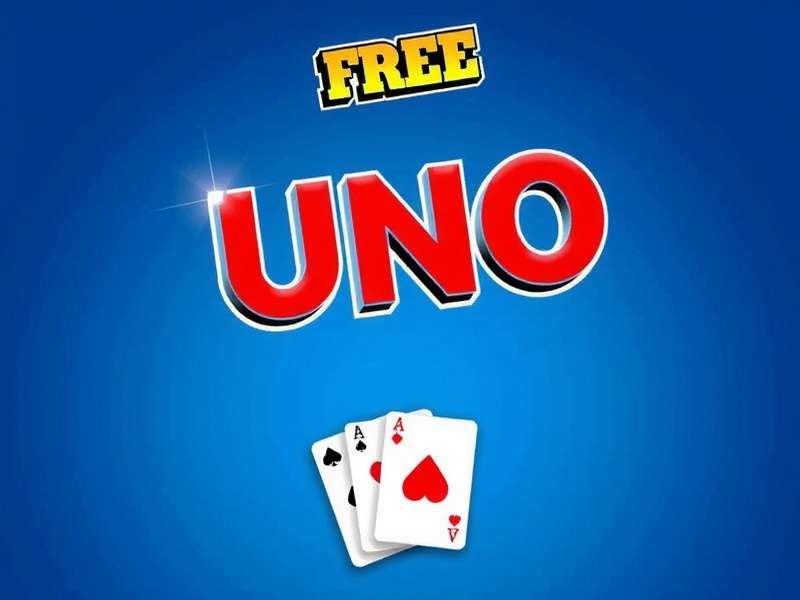 Mobile phone screen showing a colorful Uno game interface