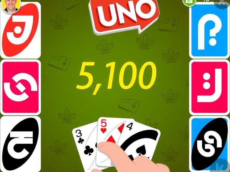Vibrant digital interface of an online Uno multiplayer game showing cards and chat