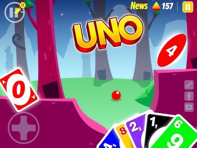 Uno card game on a computer screen