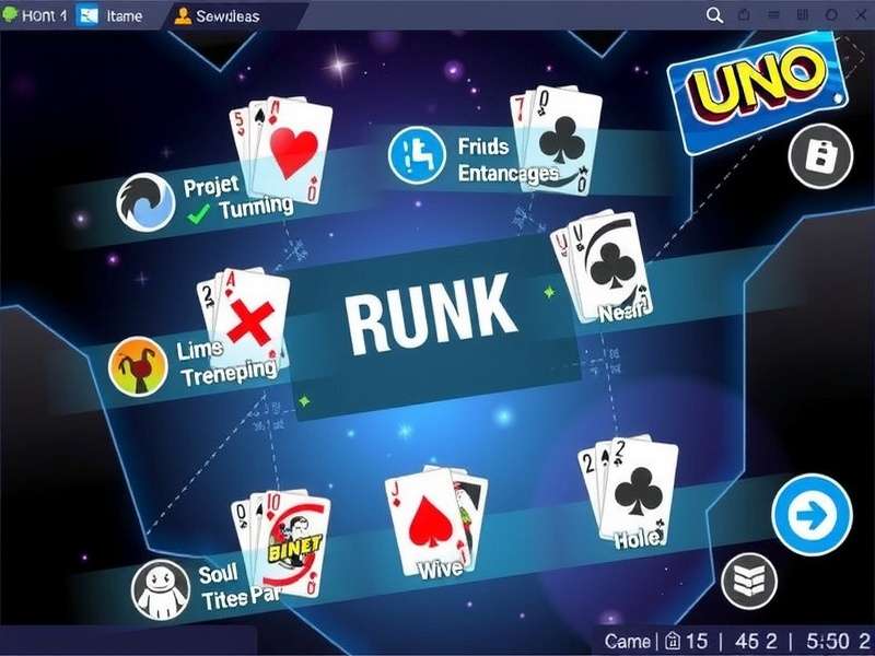 Uno Online hero banner showing digital card game interface with vibrant colors