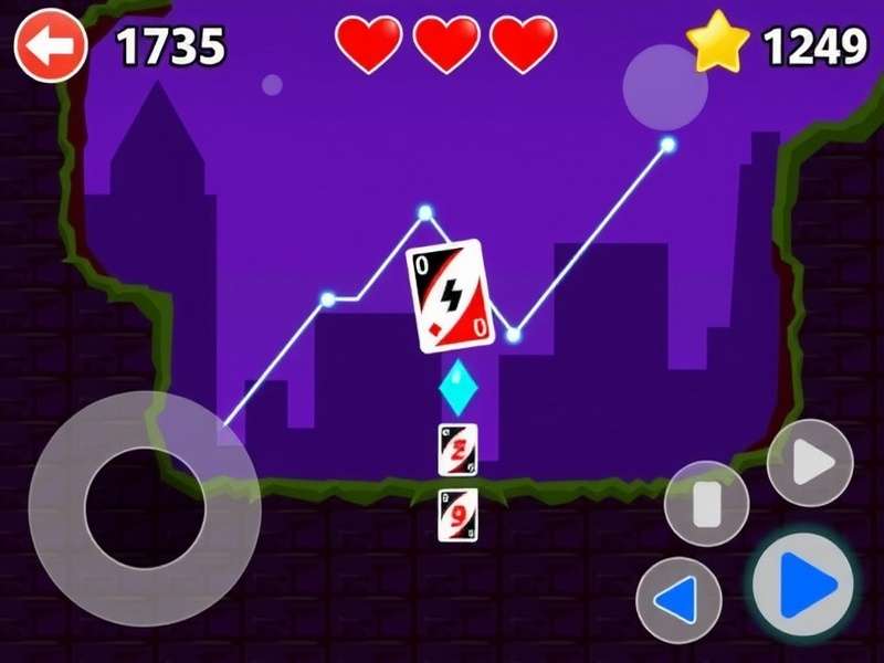 Uno game running on a Windows 11 laptop with vibrant cards and neon interface