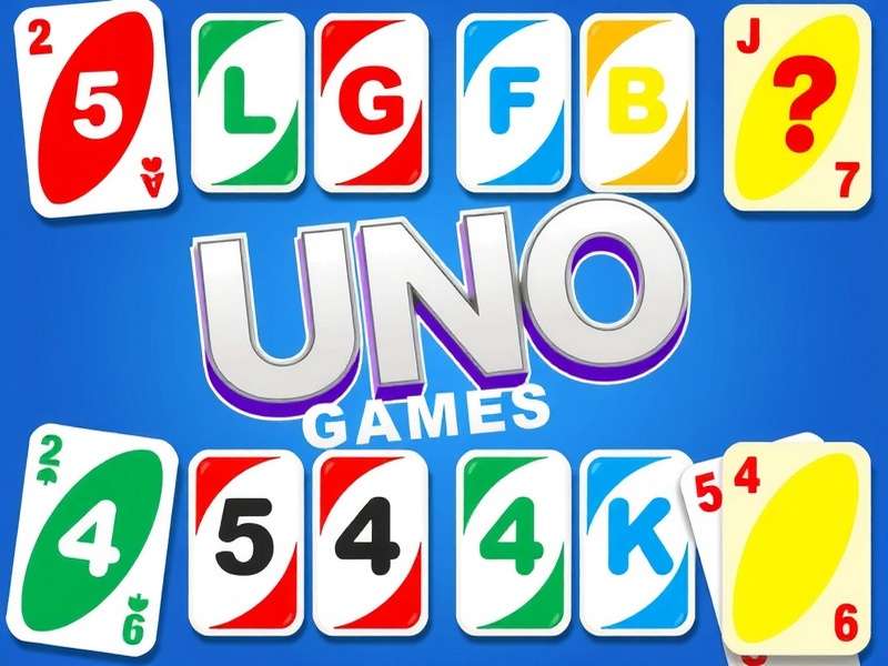 Kids playing Uno cards together at a table, laughing and having fun