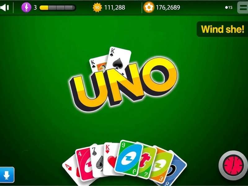 Uno game strategy concept with cards and trophy