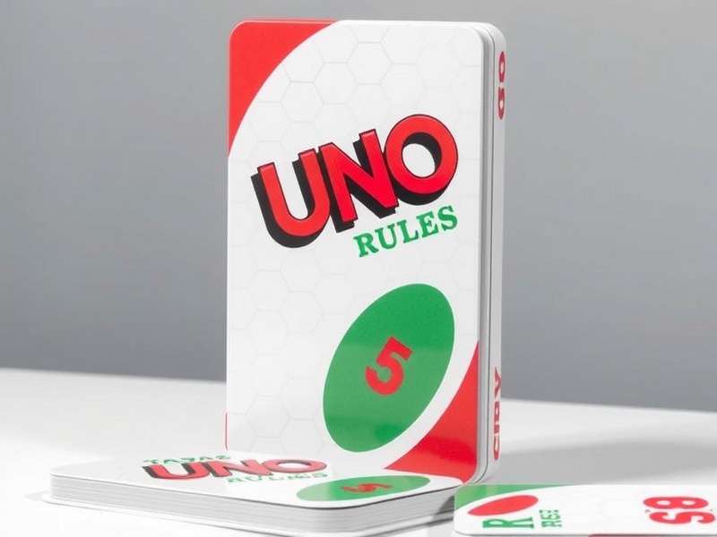 Uno cards spread on a wooden table showing various action cards and a Wild card